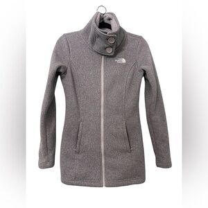 THE NORTH FACE “Lunabrooke” High‎ Collar Gray Sweater Jacket XS